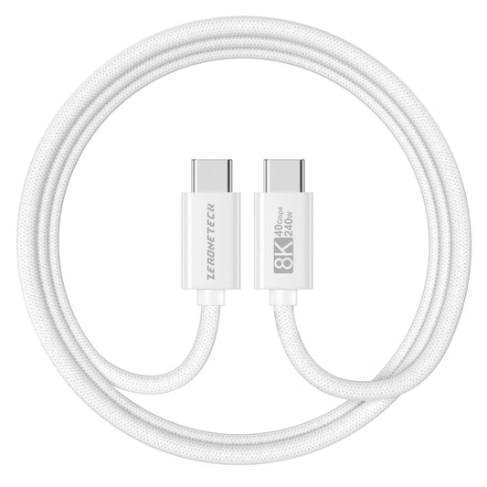 40Gbps USB C to USB C Data Transfer Cable for Thunderbolt 4/3, 240W Woven Charge Cable Compatible with Apple Devices 3.3FT, USBC Monitor Cord 8K Video