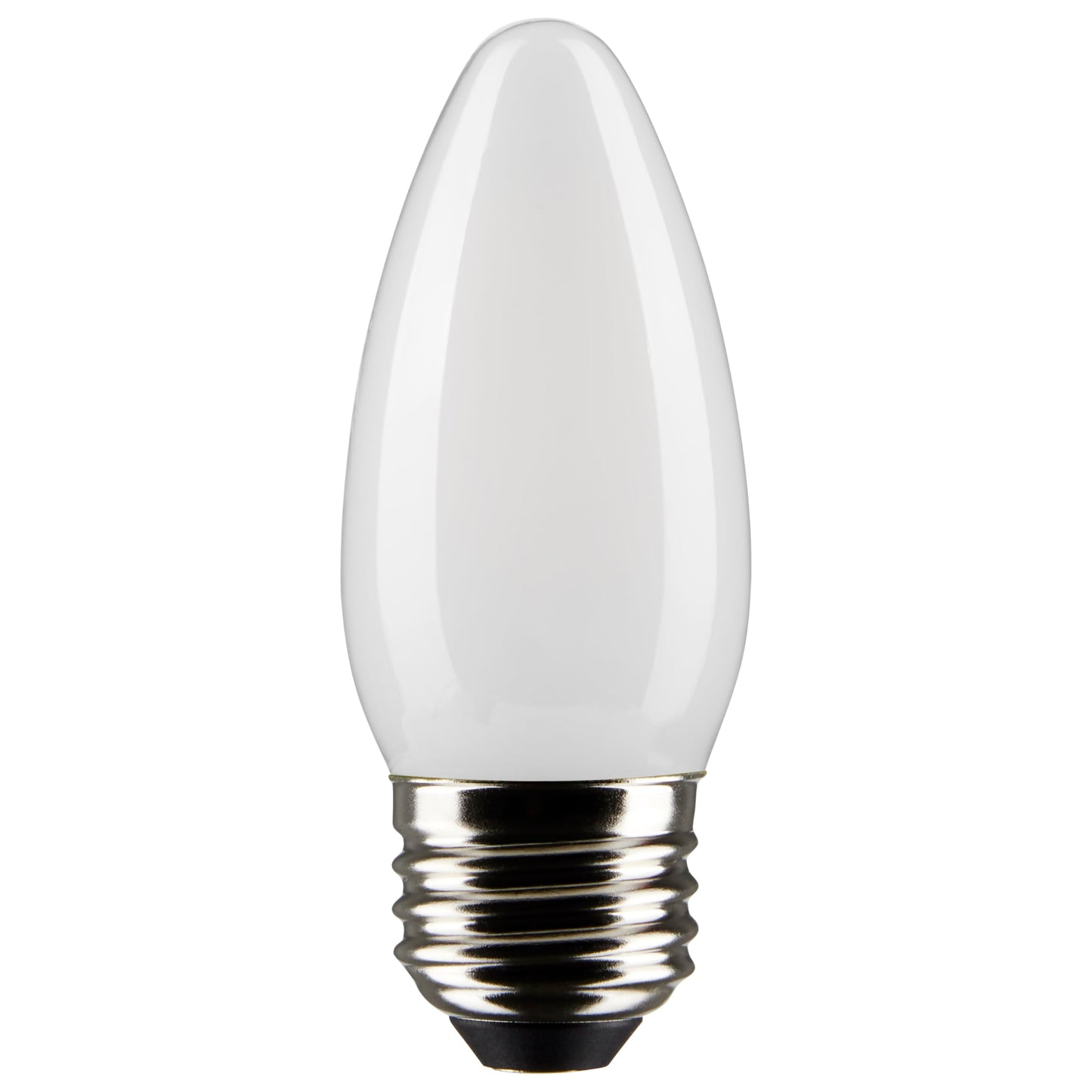 Satco S21836 4 Watt B11 LED Bulb, Frosted, Medium Base, 2700K, 350 Lumens, 120 Volt, 2-Pack