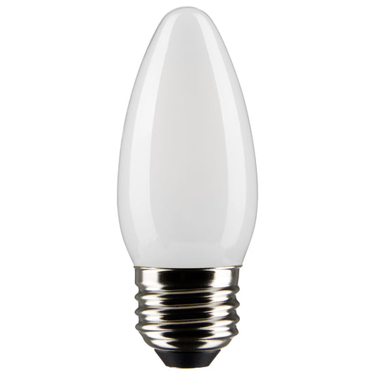 Satco S21836 4 Watt B11 LED Bulb, Frosted, Medium Base, 2700K, 350 Lumens, 120 Volt, 2-Pack
