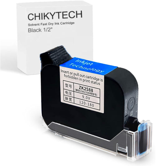 CHIKYTECH Handheld Inkjet Printer cartridges Quick-Drying for 0.5inch/12.7mm Handheld Inkjet Printer 42ML(Black)