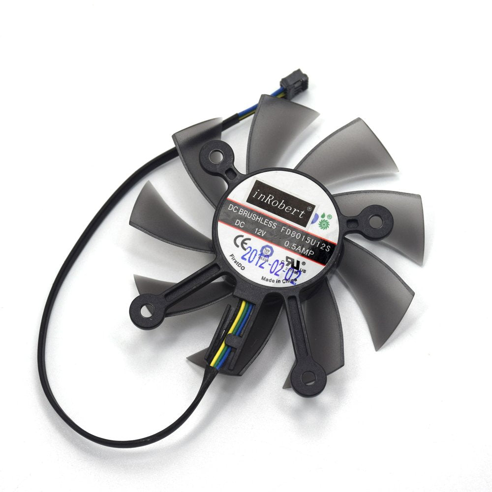 inRobert FD8015U12S 75mm 4Pin Graphic Card Fan Replacement for ASUS HD7770 HD7750 EAH5830 Video Card Fan
