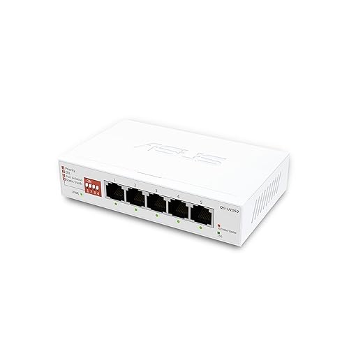 ASUS QG-U1050, 5-Port 2.5G Unmanaged Switch, Support 4 Intelligent Modes, Home Network Hub, Office Ethernet Splitter, Plug and Play, Easy Setup