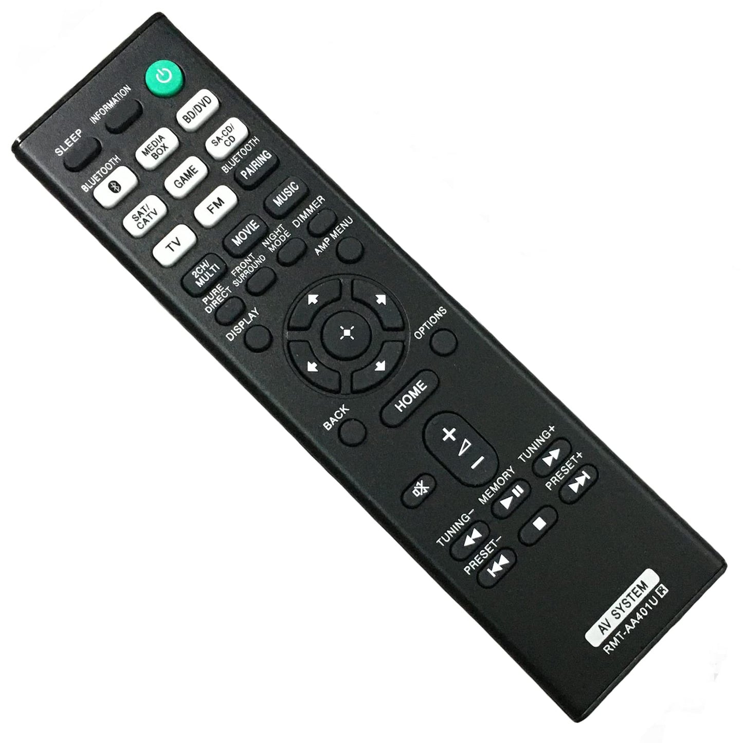 Replacement Remote Control RMT-AA401U Compatible for Sony AV Multi Channel Receiver Home Theater AV Receiver STR-DH590 STR-DH790 149337011