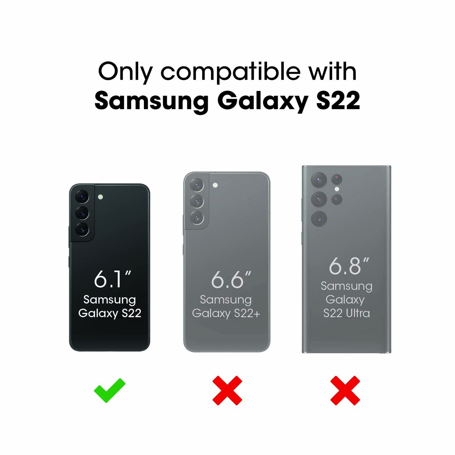 OtterBox Galaxy S22 Symmetry Series Case - WallFlower, Ultra-Sleek, Wireless Charging Compatible, Raised Edges Protect Camera & Screen