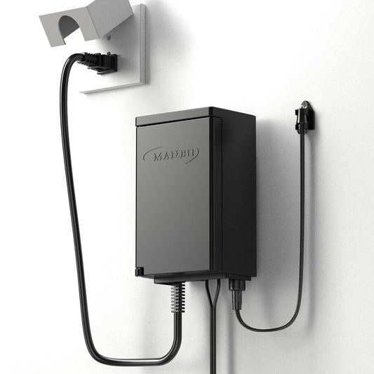 Malibu 45W Low Voltage Transformer Landscape Lighting Power Supply with Timer and Photo Sensor, Use 120v to 12v for Outdoor Landscape Lights, Pathway