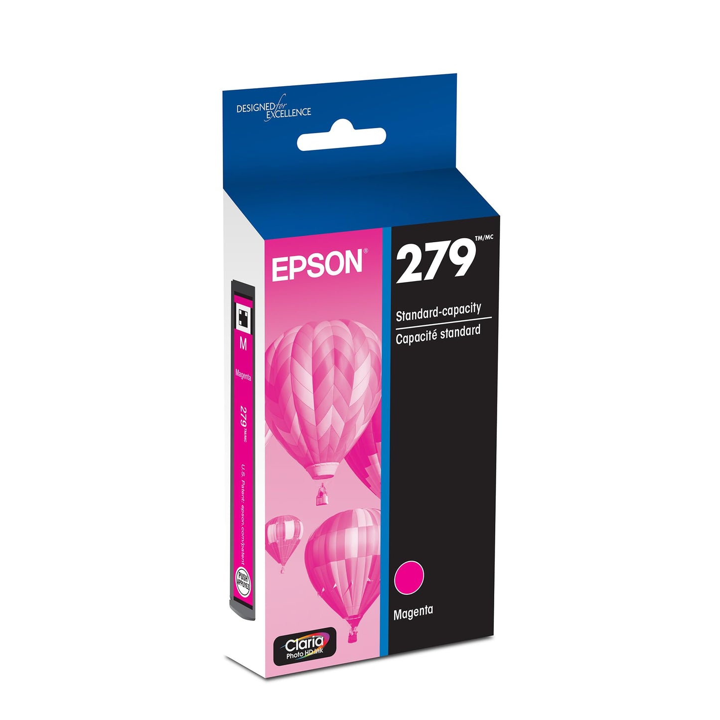 Epson 279 Claria Photo HD Ink Standard Capacity Magenta Cartridge (T279320-S) Works with Expression Photo XP-980