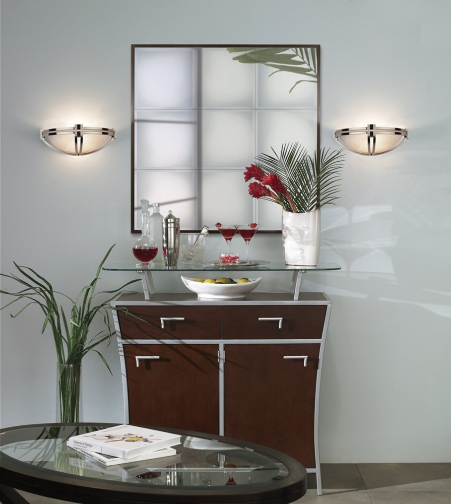 Possini Euro Design Deco Modern Wall Light Sconce Brushed Nickel Silver Hardwired 13 3/4" Wide Fixture Curved Line Marbleized Glass Shade Bedroom