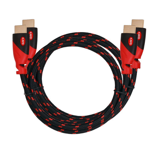 KAYO HDMI Cable,High Speed HDMI Cable Gold-Plated Supports [Ultra HD|4K Resolution|3D|Ethernet|Audio Return|2160p|1080p] -Braided Cord-Red,Black