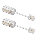 Uvital Telephone Cord Detangler, Anti-Tangle Phone Cable 360 Degree Rotating Landline Swivel Cord Untangler(White,2 PCS)