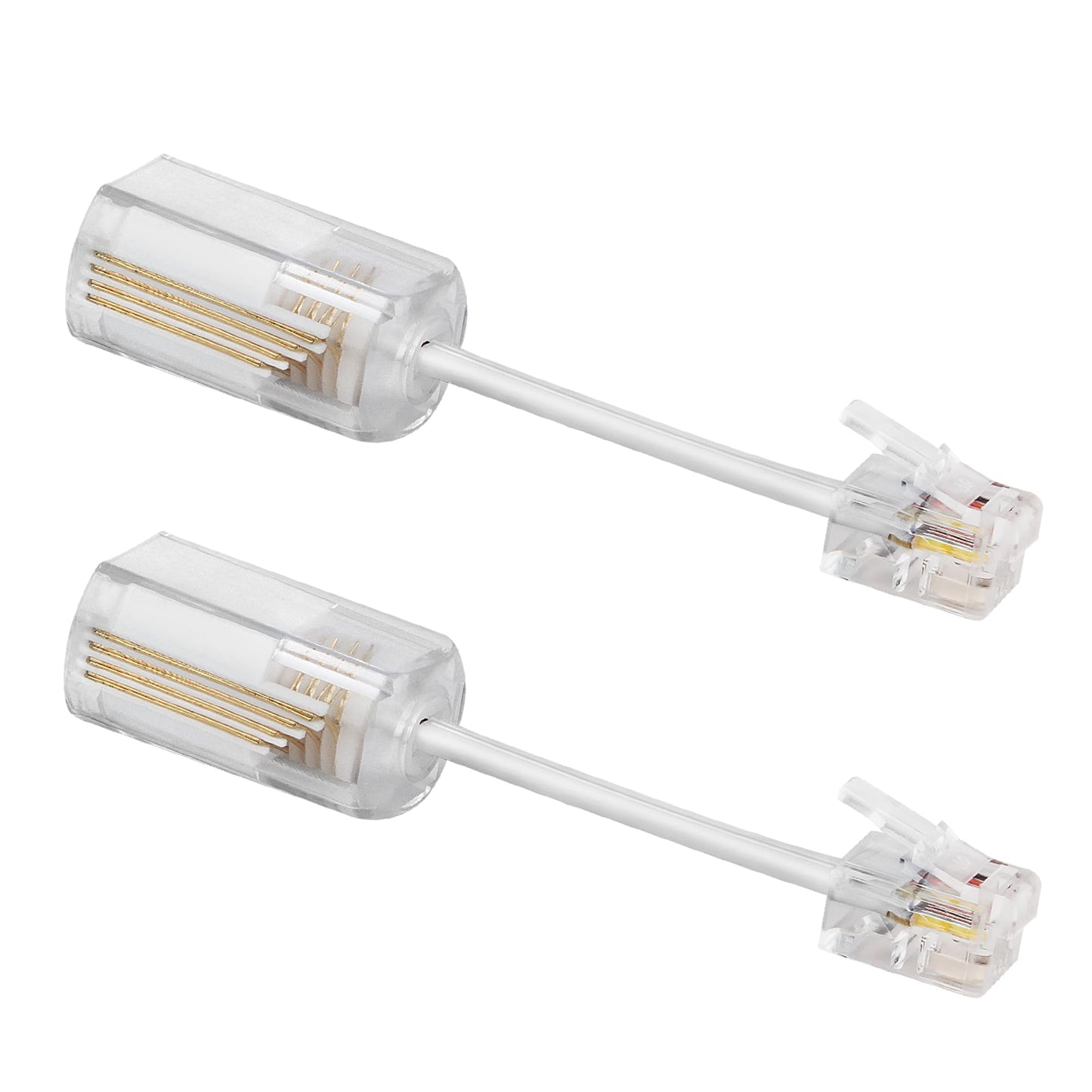 Uvital Telephone Cord Detangler, Anti-Tangle Phone Cable 360 Degree Rotating Landline Swivel Cord Untangler(White,2 PCS)