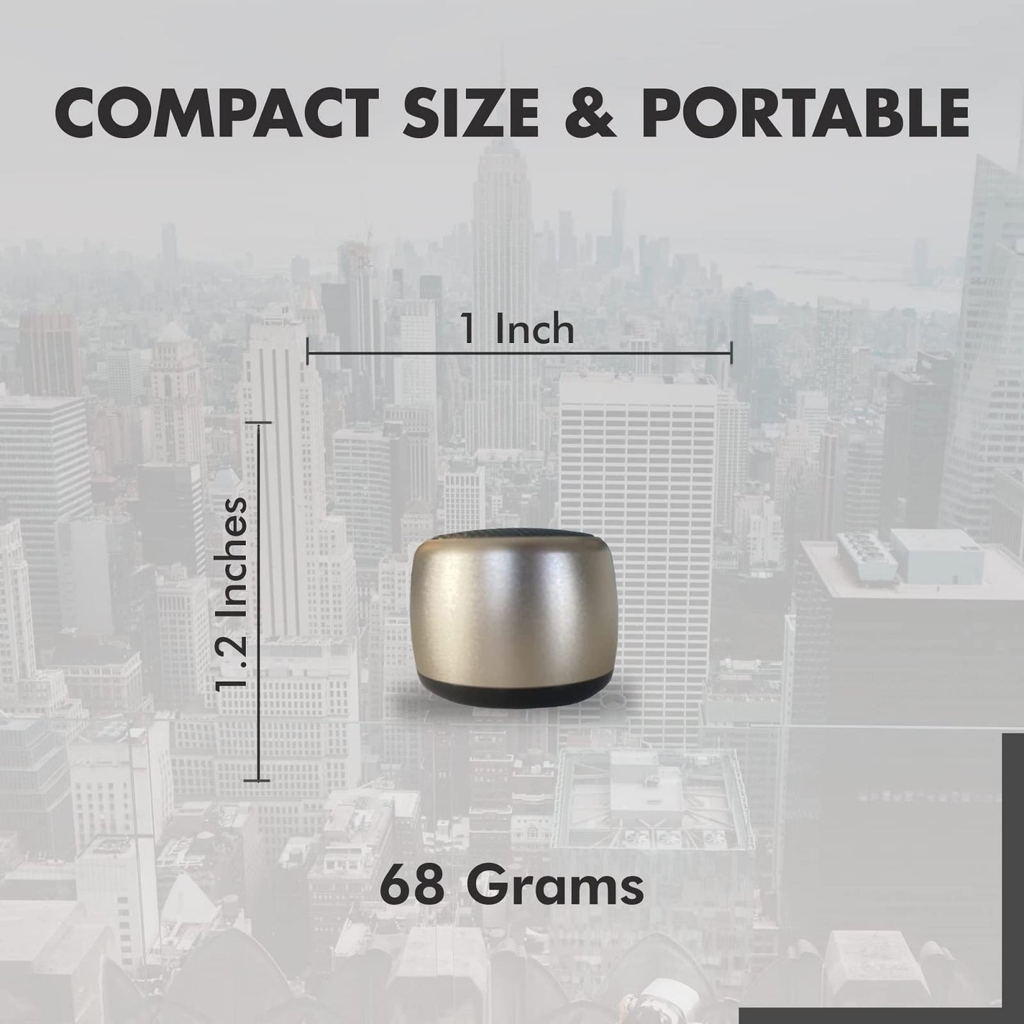 Best Mini Portable Bluetooth Speaker with HD Sound & Bass I Smallest Wireless Bluetooth Speakers for Phone/PC/Tablet I Photo Selfie Button Answer