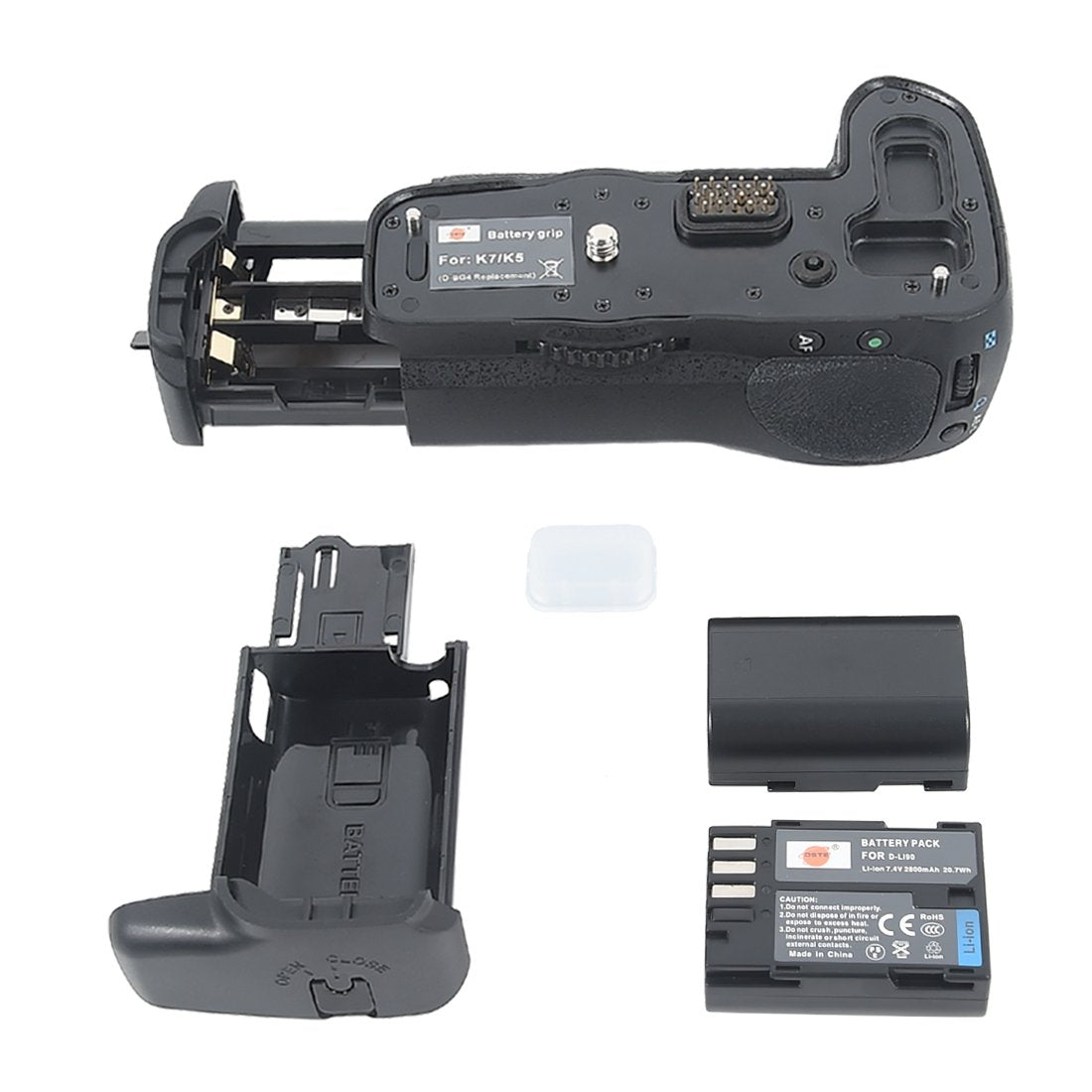 DSTE® Pro D-BG4 Vertical Battery Grip + 2X D-LI90 Battery for Pentax K-7 K-5 K-5ii K-5iis Digital Cameras