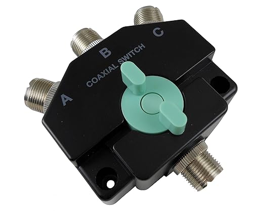 Anteenna TW-103Ni 3 Position Coaxial Switch for 144/440MHz HAM CB or HF/VHF/UHF Radio UHF Female (SO-239) Connector Plated Ni