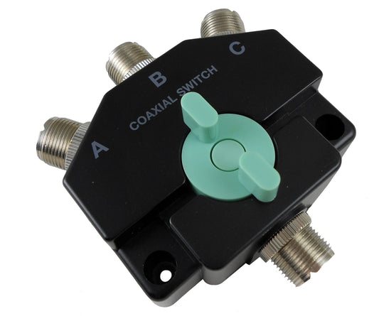 Anteenna TW-103Ni 3 Position Coaxial Switch for 144/440MHz HAM CB or HF/VHF/UHF Radio UHF Female (SO-239) Connector Plated Ni