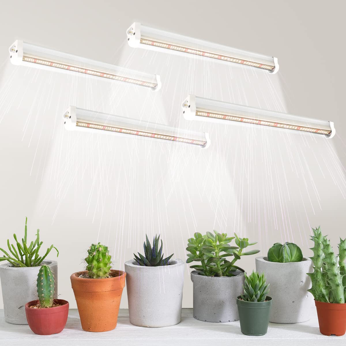 GYTF Plant Grow Light Strips, 204 LED-Bulbs 5000K White Full Spectrum Grow Light Strips for Indoor Plants, Succulents, Seeds Starting, Greenhouse
