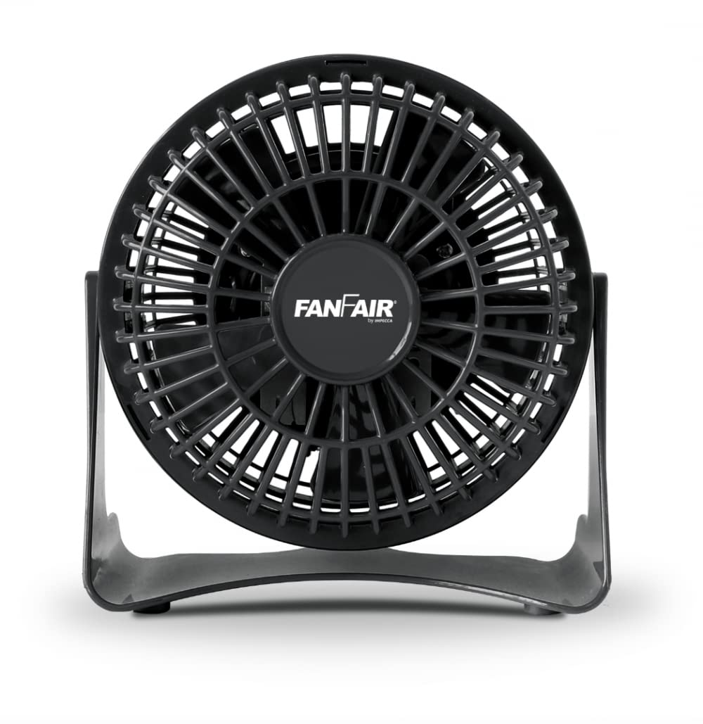 FanFair Mini High Velocity Personal Fan 4 Inch Fan Quiet Cooling, Tilt Up and Down Floor Fans Safe for Bedroom, Home or Office Use, Black
