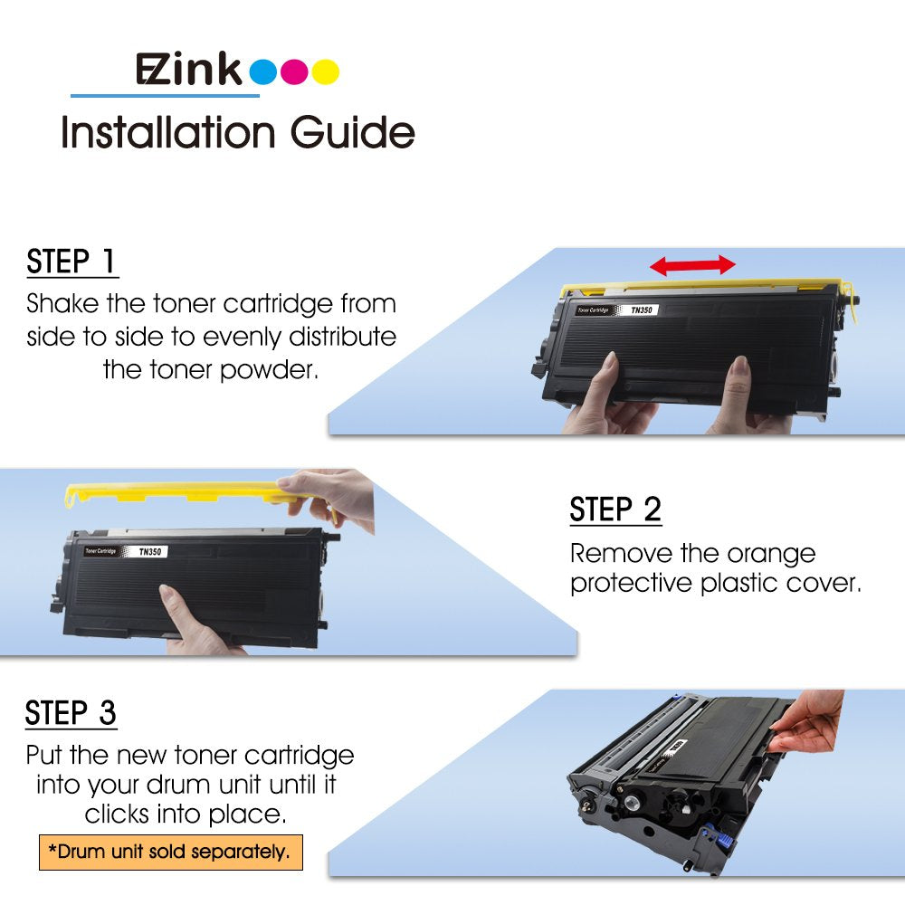 E-Z Ink (TM) Compatible Toner Cartridge Replacement for Brother TN350 (4 Black) for DCP-7010, DCP-7020, DCP-7025, HL-2030, HL-2030R, HL-2040
