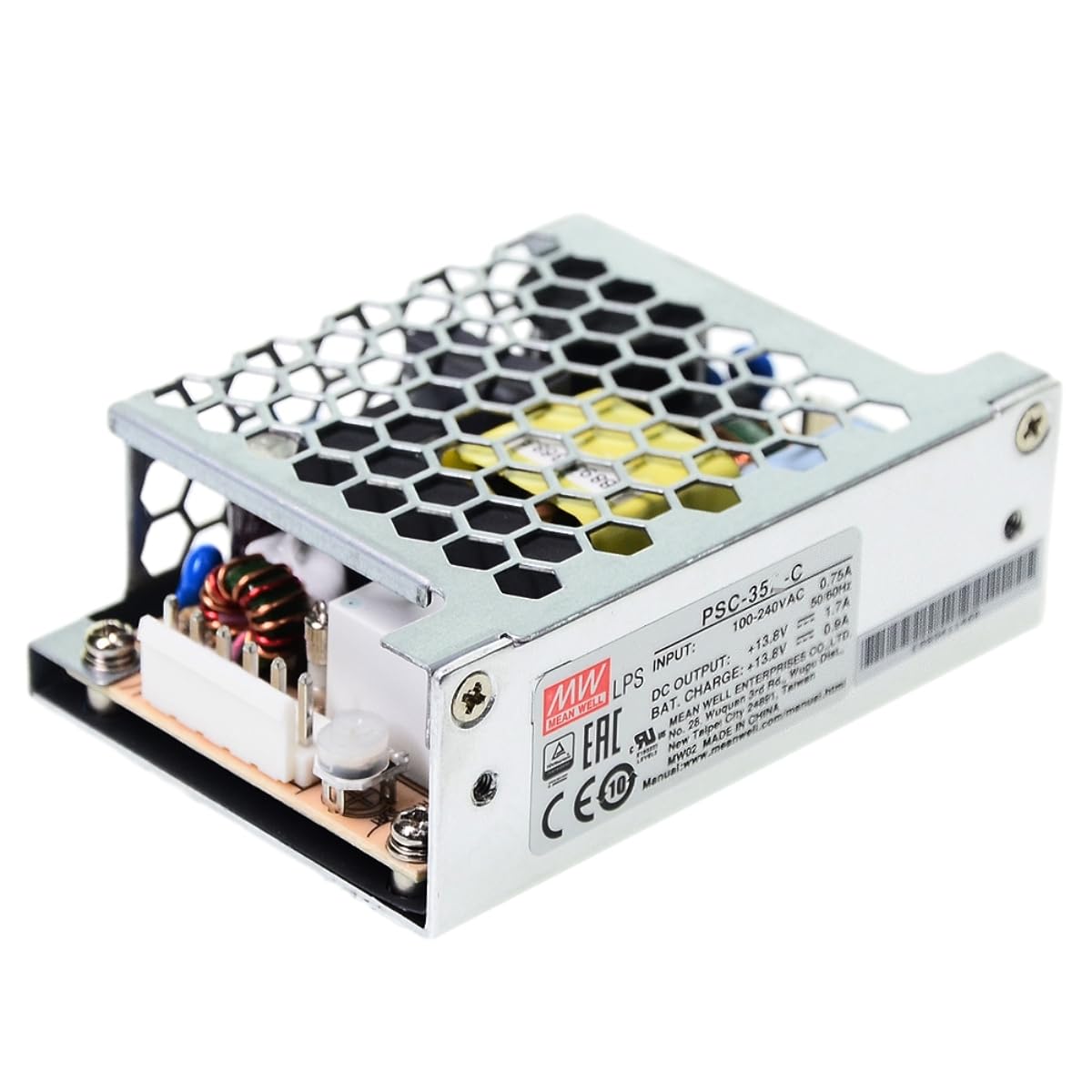 Mean Well PSC 35W 13.8V Battery Chargers Adapter, PSC-35A-C AC-DC Closed Type