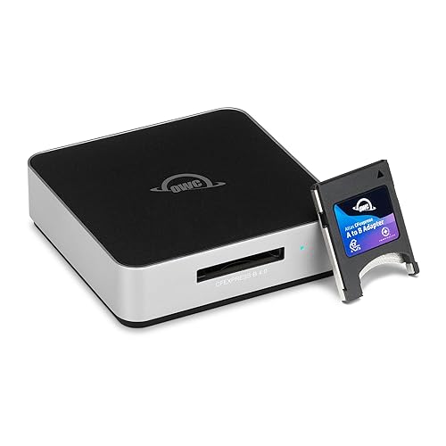 OWC Atlas USB4 CFexpress 4.0 Type B Card Reader, 40Gb/s USB4 USB-C Port, Bus Powered, Includes Type A>B Adapter for Fast ingest of Type A Cards, Up