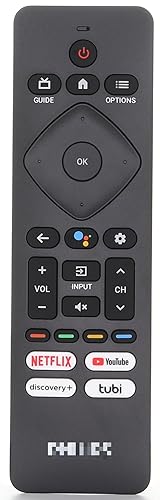 Dan's Originals OEM RF439A for Philips Google Android TV Remote Control with Voice RF + IR | Netflix | YouTube | Discovery+ | Tubi - URMT26CND002