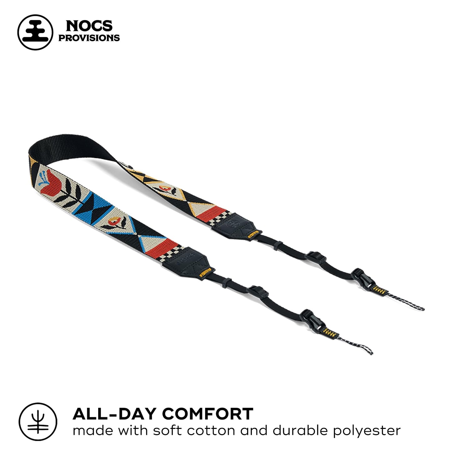 Nocs Provisions NocLoc Woven Tapestry Strap, Binocular & Camera Carry Accessory for All?Day Comfort Hold - Flora