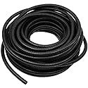 1/4" X 100 ft Split Wire Loom Flex-Guard Convoluted Tubing - Protective Split Cable Sleeves for Automotive Home Industrial Electrical Wires - Chemical