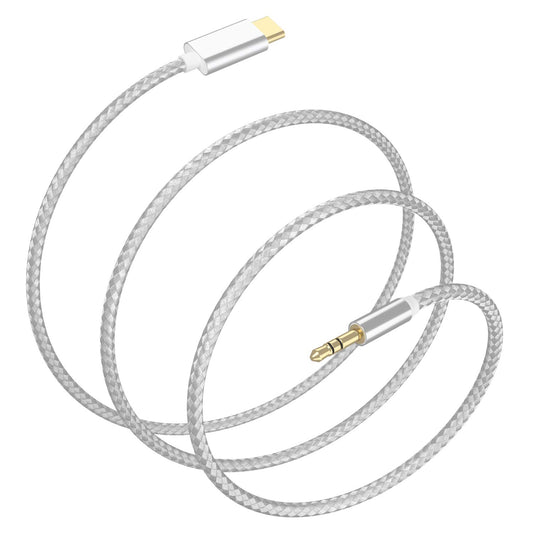 VIMVIP USB C to 3.5mm Car Aux Cable, USB-C to 3.5mm Male to Male Type C 3.5mm Aux Audio Nylon Cord Compatible with iPhone 15/15Plus/Pro/Pro Max, Pixel