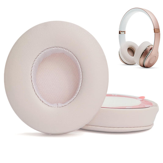Washable Solo2 Ear Pads Replacement Compatible with Beats Solo 3/Solo 2 Wired/Wireless A1796/B0534 Headphones,Dust Proof Protein Leather Earpad