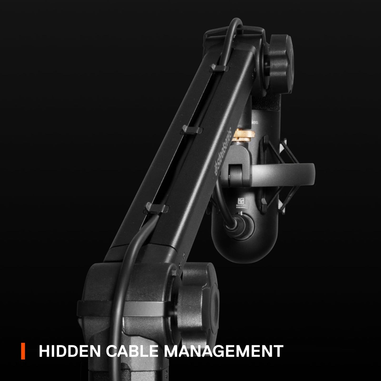 SteelSeries Alias/Alias Pro Mic Boom Arm - For Gaming, Streaming, and Podcasting - 360° Rotation - Desk Clamp - Folding Scissor Design - Hidden