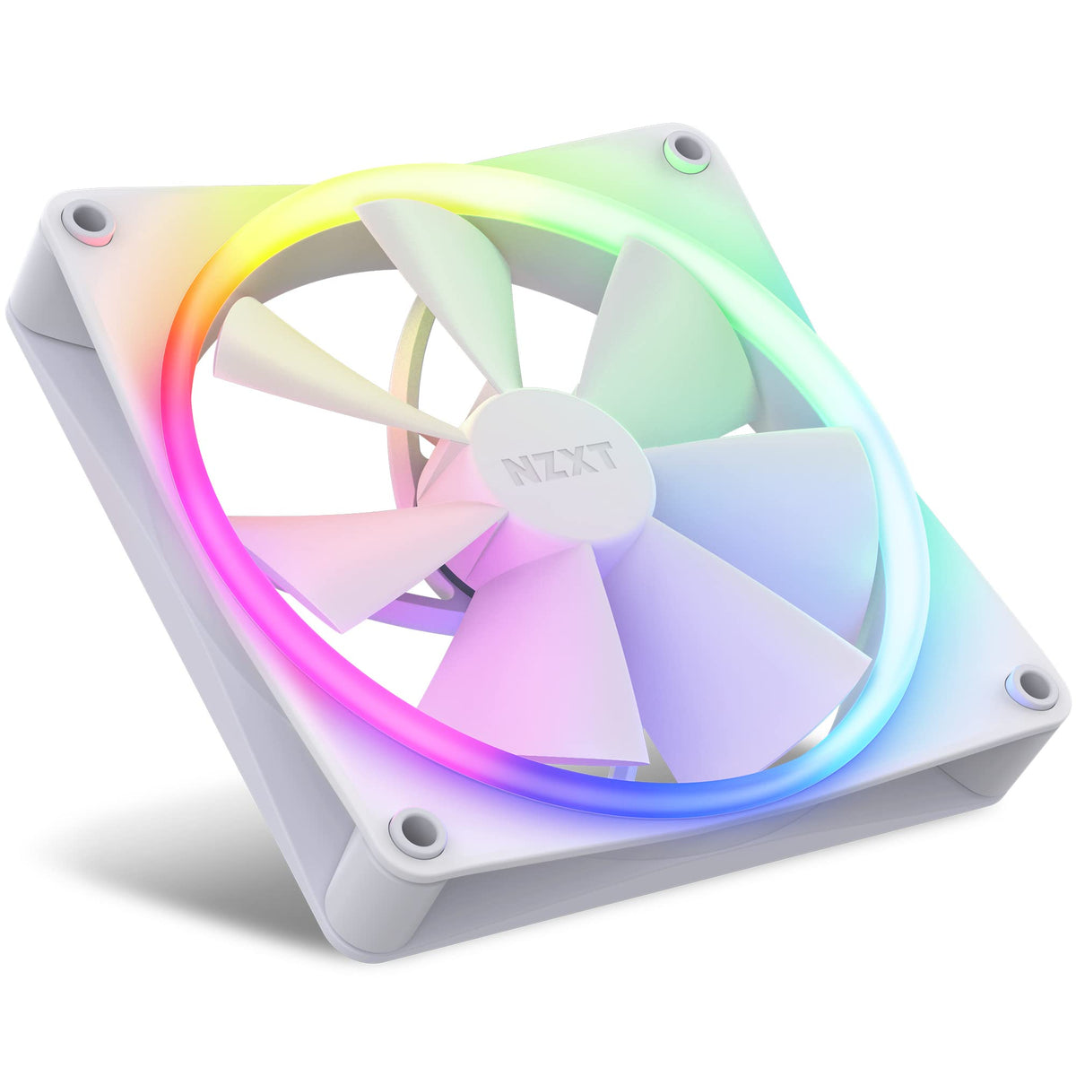 NZXT F140 RGB - 140mm PWM RGB PC Case Fan - White