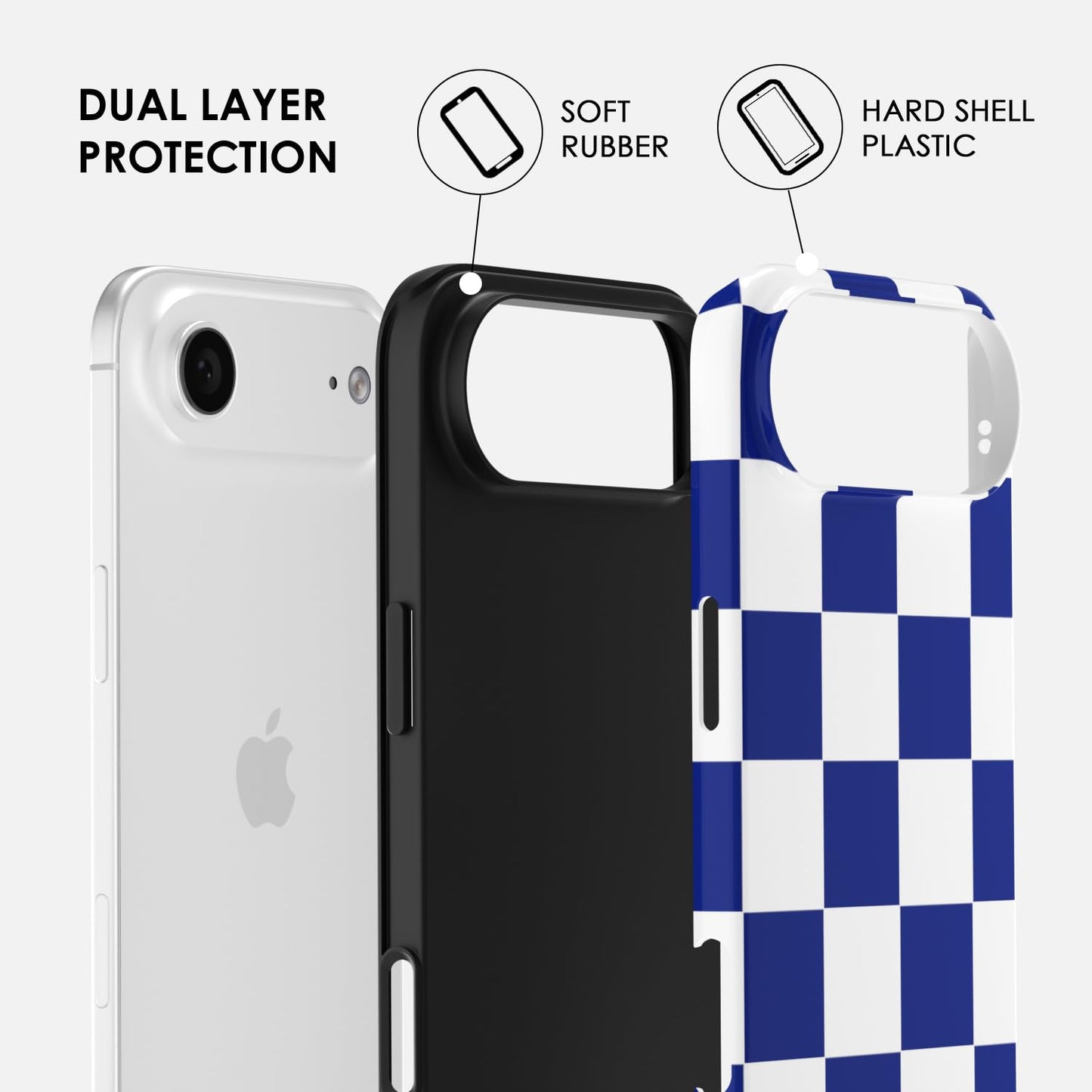 Svanove Checkered Phone Case for iPhone 17 Air Case Plaid Lattice, Girly Cute Checkerboard Case for Women, Aesthetic Checker Print Design, Slim Thin