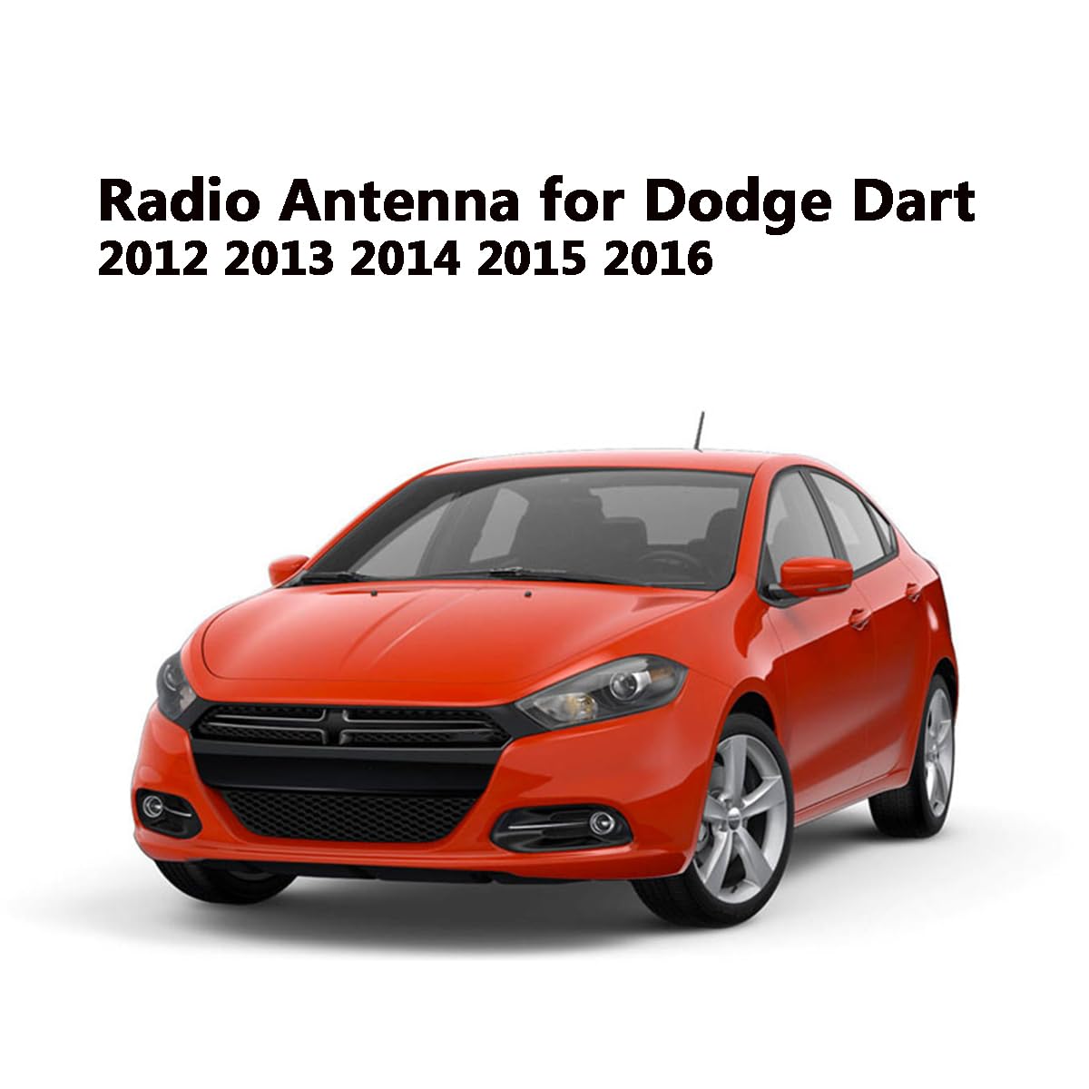 8 Inch Radio Antenna for Dodge Dart 2012-2016 & Jeep Liberty 2011-2012 | Car Wash Proof, Flexible Rubber Antenna | Durable Radio Antenna Replacement |