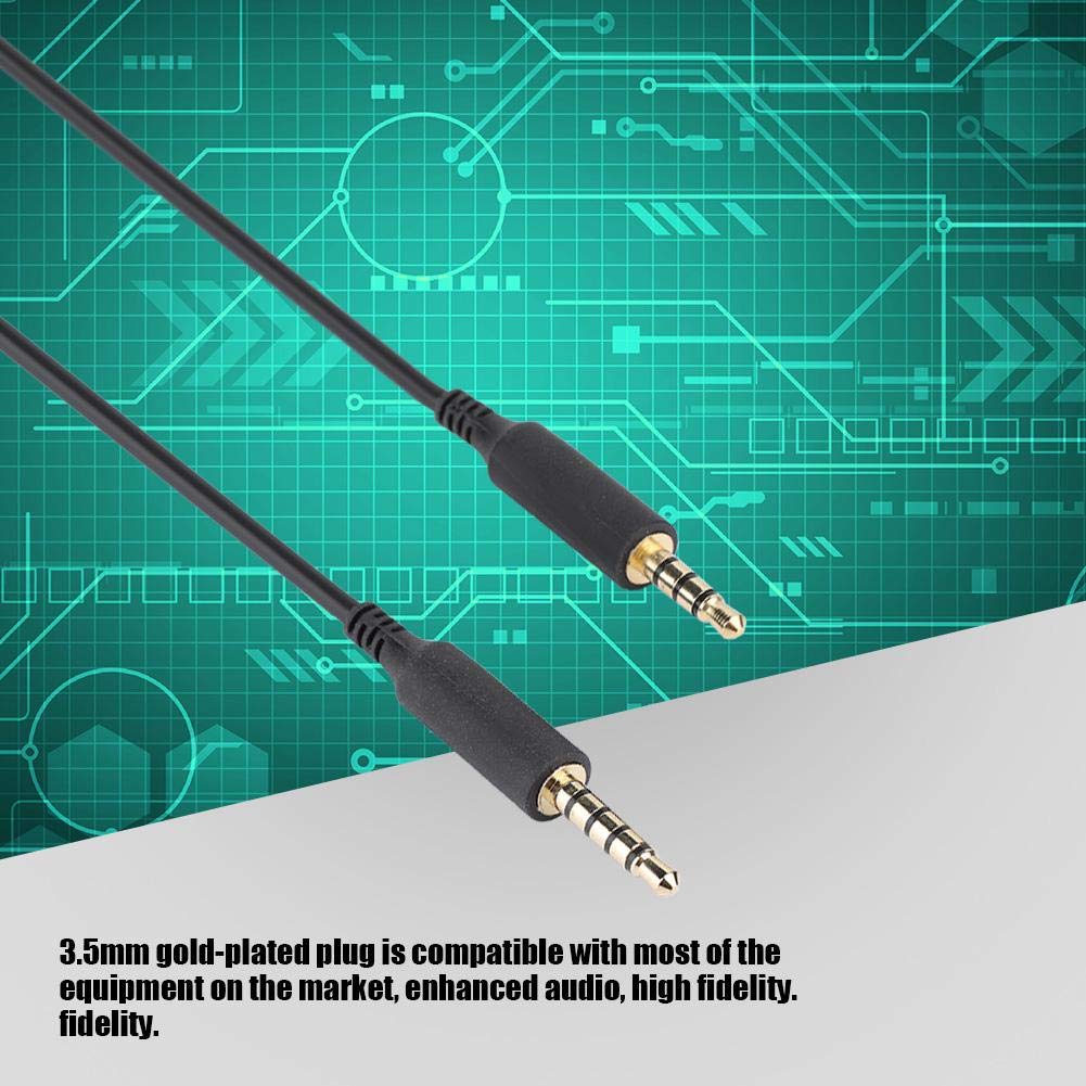Replacement Audio Cable for Gaming Headset 2M 3.5mm Gold Plated Male to Male Audio Cord for AstroA10 A30 A50 Gaming Headset