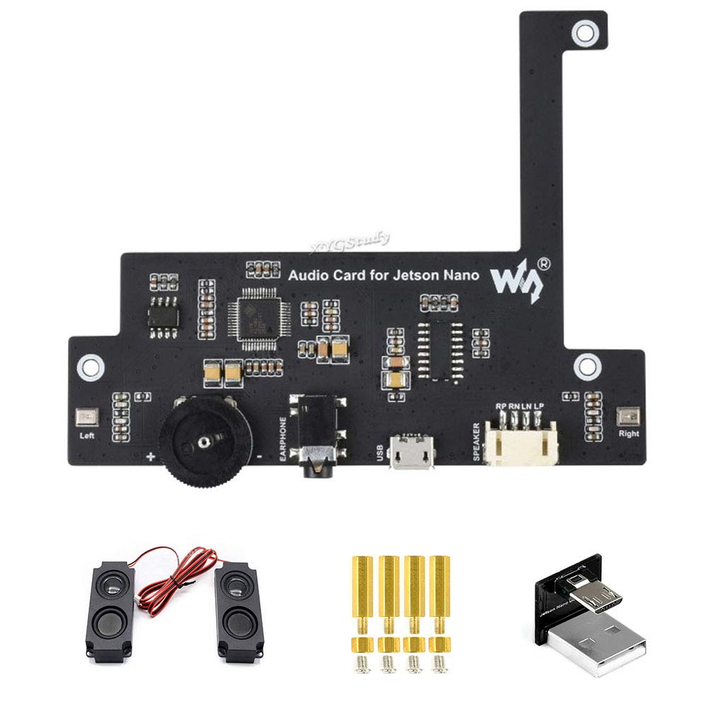 USB Audio Codec for Jetson Nano, USB Sound Card Driver-Free Plug and Play Support Recording and Playback Built-in Microphone and Speaker Header