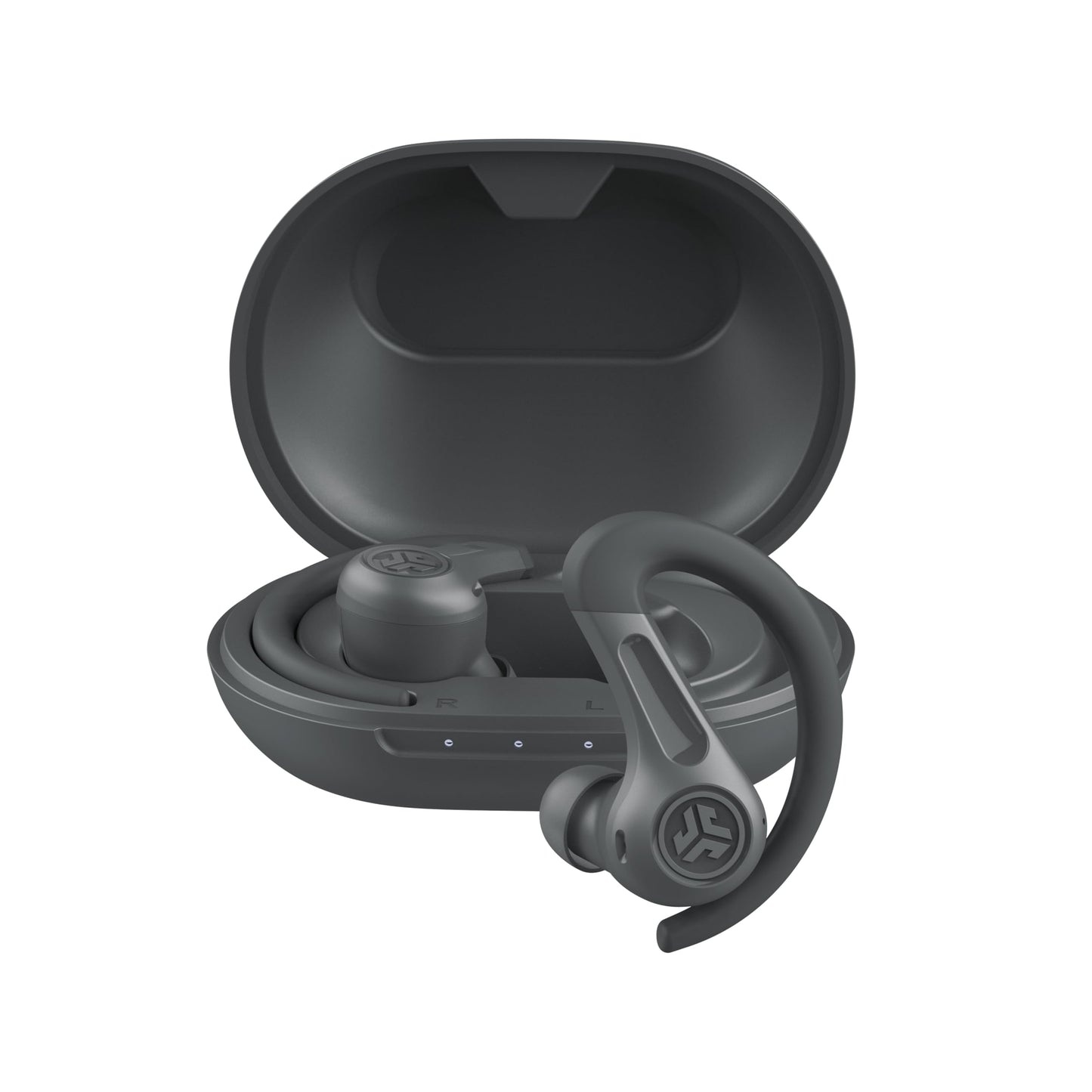 JLab JBuds Sport ANC 4 True Wireless Bluetooth Earbuds + Charging Case, Graphite, Swipe + Touch Controls, Hybrid Active Noise Cancelation, Multipoint