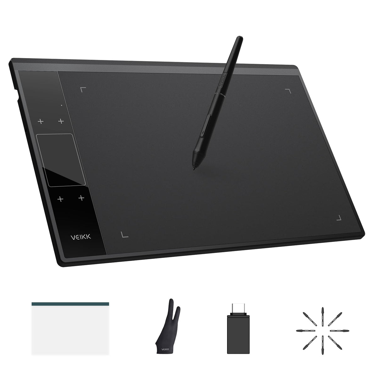 VEIKK A30 V3 Drawing Tablet, 10x6,16384 Levels Pressure Battery Free Pen