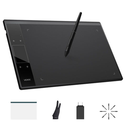 VEIKK A30 V3 Drawing Tablet, 10x6,16384 Levels Pressure Battery Free Pen