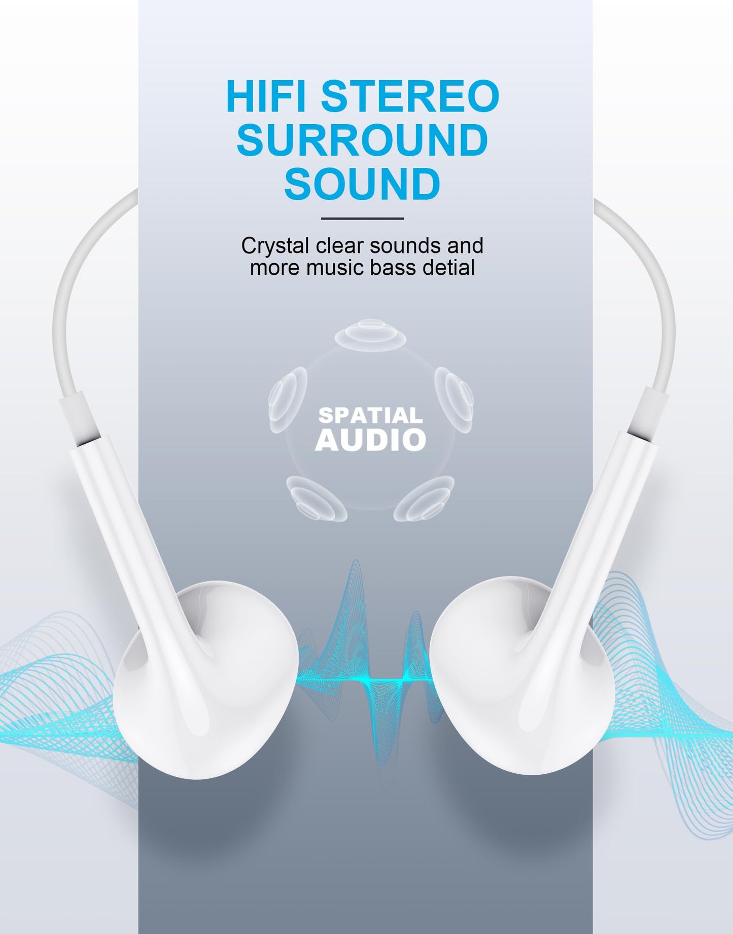 [2 Pack] for Apple Wired Earbuds, 3.5mm Headphones with Microphone 90 Degree Design Clear Call HiFi Stereo Volume Control Earphones for PC Laptop…