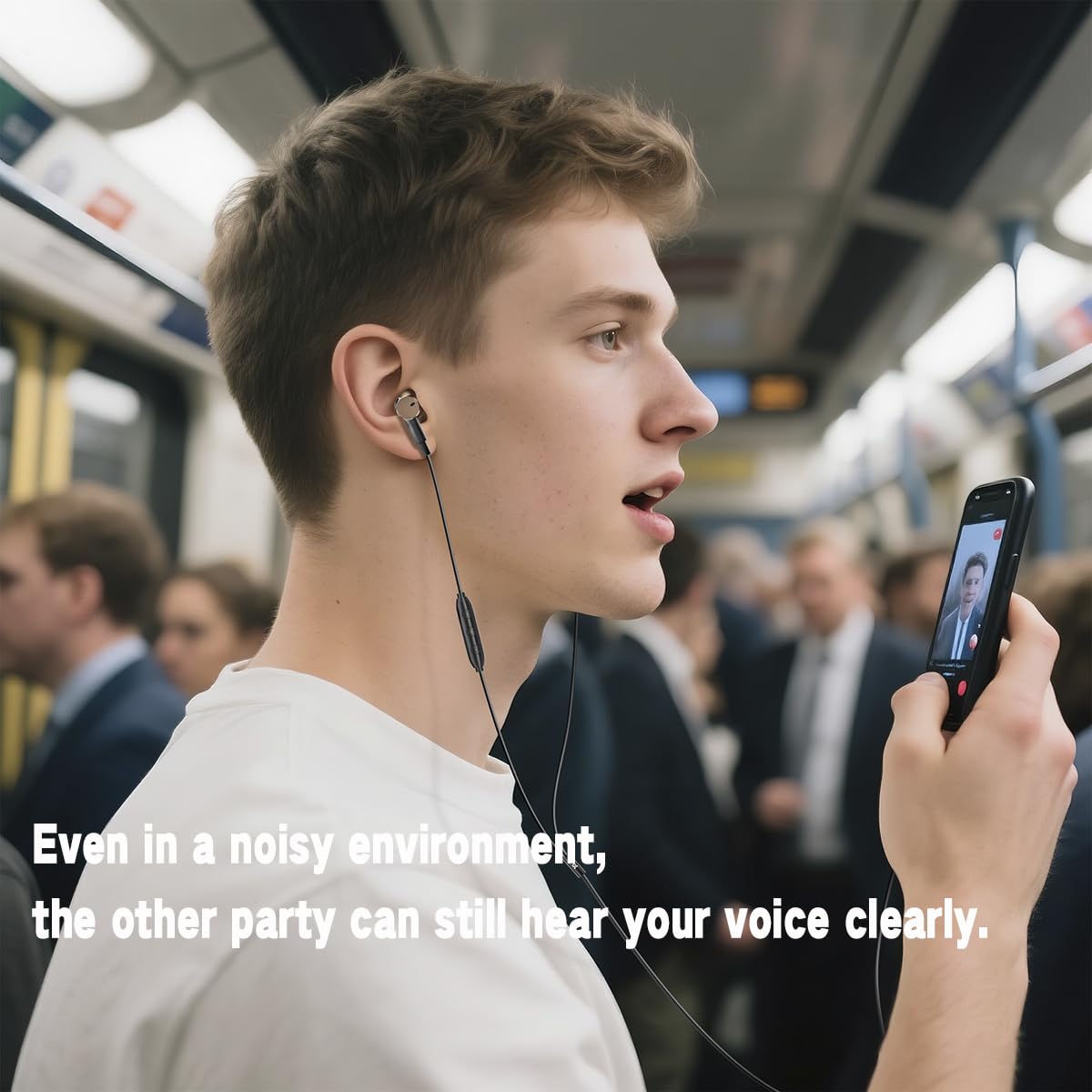 Type C Wired Earbuds with Noise-Canceling Microphone,Immersive Stereo Bass USB C In Ear Headphones Dynamic and Balanced Armature Subwoofer Noise…