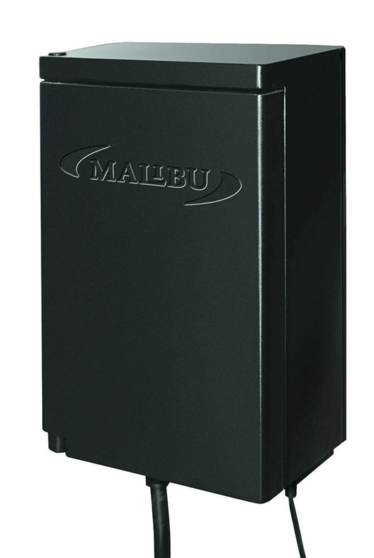Malibu 45 Watt Power Pack with Sensor and Weather Shield for Low Voltage Landscape Lighting and Spotlight Outdoor Transformer 120V Input 12V Output