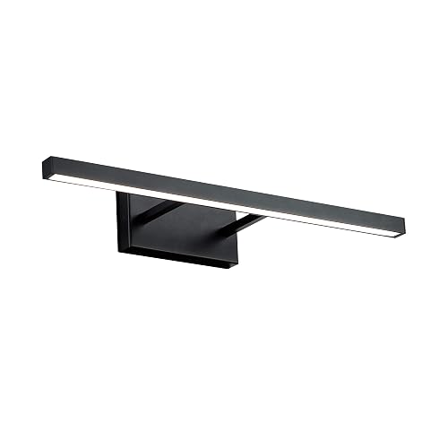 WAC Lighting dweLED, Parallax 18in LED Up or Down Bathroom Vanity or Wall Light 3-CCT 2700K-3000K-3500K Set to 3000K in Black