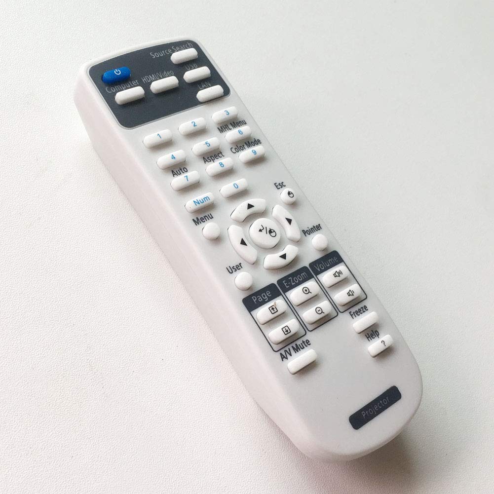 Replacement Projector Remote Control for Epson 1648806 EX3200 EX3240 EX5240 EX5250 EX7240 EX9200 VS240 VS340 VS345 PowerLite 1224 1264 1284 Home