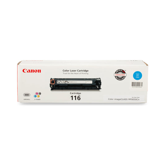 Canon Genuine 116 Cyan Toner Cartridge Compatible with MF8050Cn, MF8080Cw