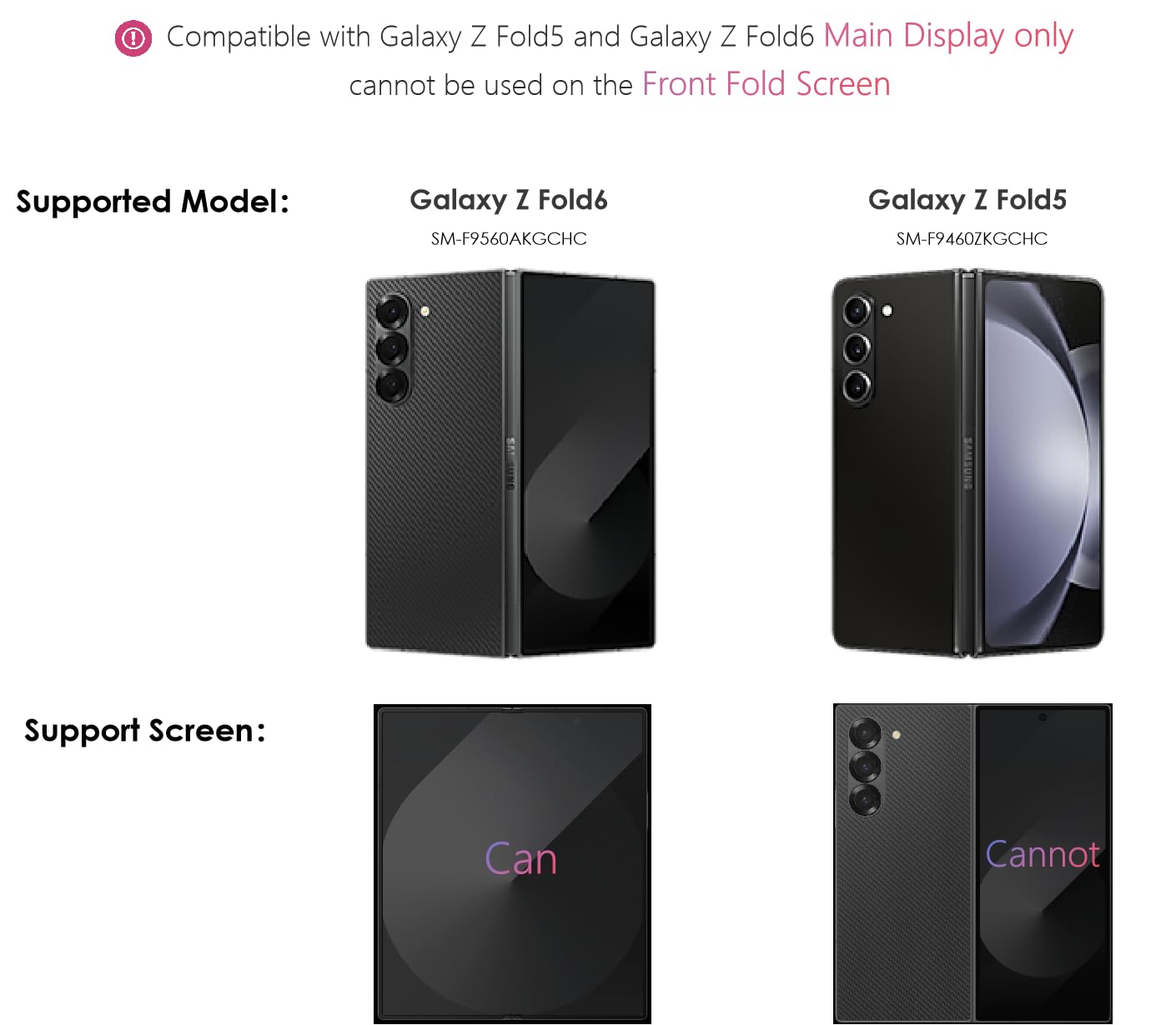 Z Fold 6/Fold 5 Slim S Pen Fold Edition 4096 Pressure Levels Compatible with Galaxy Z Fold 6/5 Phones Only, Fold 5 Pen Slim 1.5mm Pen Tip, with 3*Tips