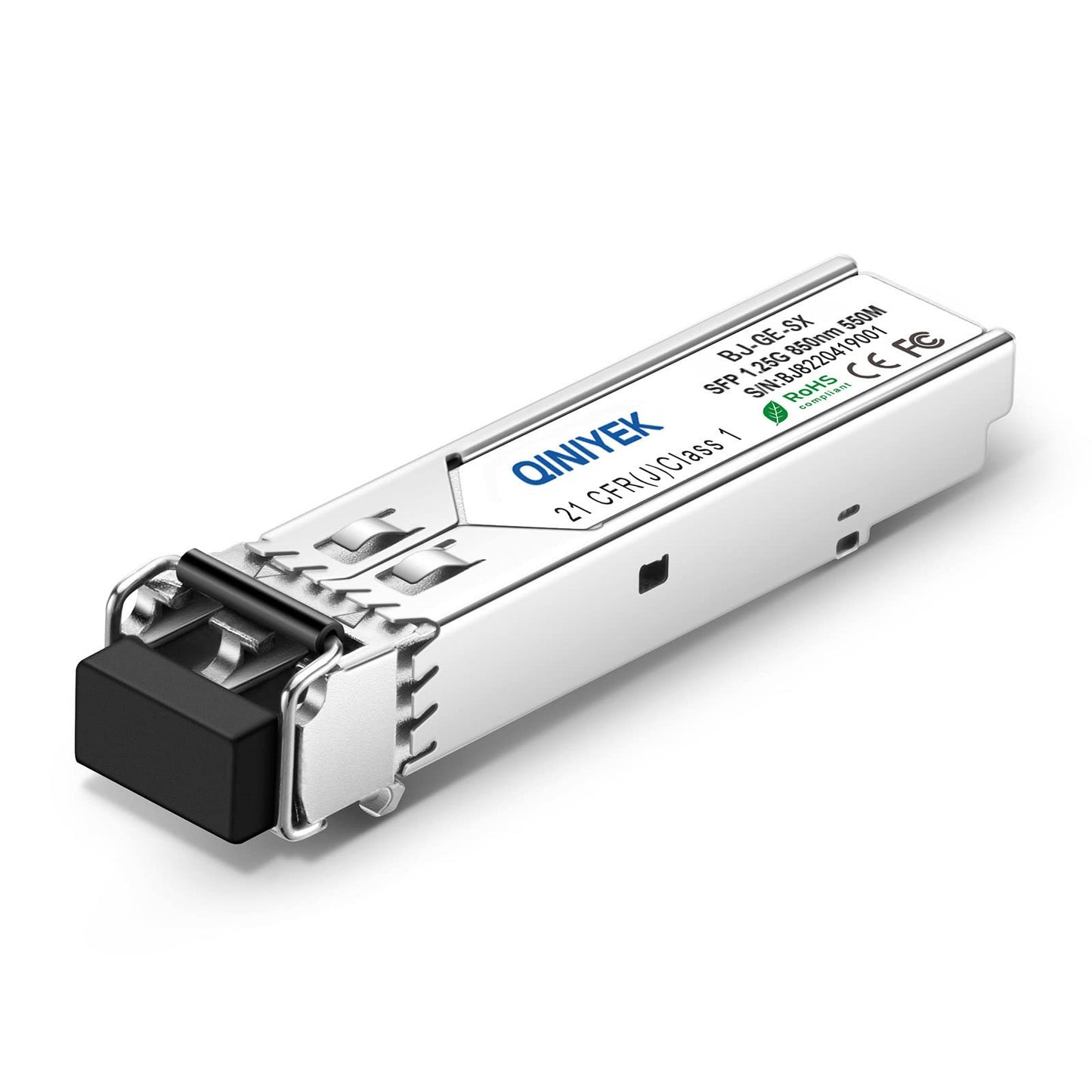 QINIYEK 1.25G Multimode SFP Module, 1000Base-SX SFP to LC Fiber Transceiver for Arista SFP-1G-SX and Other Open Switch (MMF 850nm,550m,DDM)