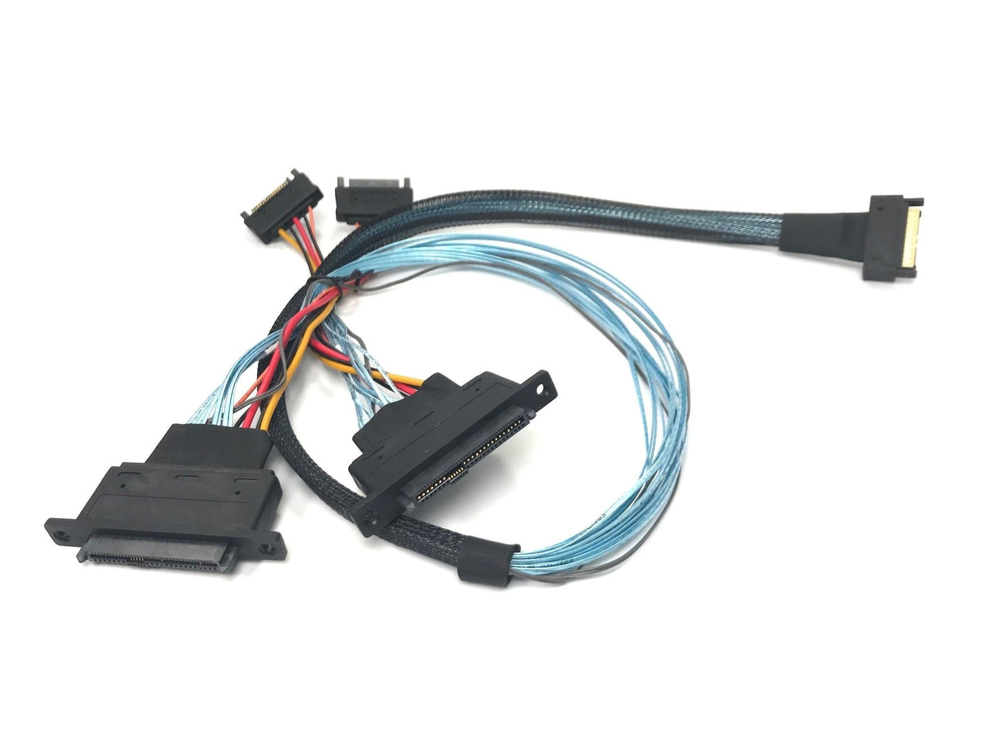 MCIO x8 74 Pin to 2 x SFF-8639 U.3 Cable - 75CM, High-Speed Data Transfer Cable for Efficient Connectivity, Durable MCIO to U.3 Cable