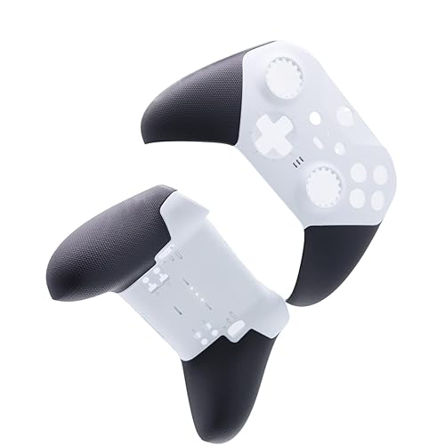 Deal4GO Back Shell Case w/Front Housing Cover Faceplate kit Replacement for Xbox One Elite 2 Series Controller Model 1797 (White)