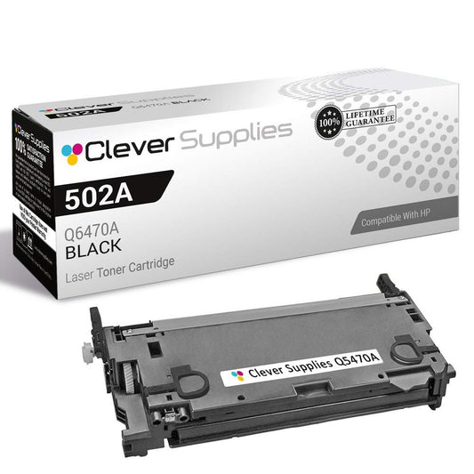 CS Replacement Toner Cartridge Compatible with HP 3505n Q6470A Black 502A Color 3600 3600N 3600DN 3800 3800N 3800DN 3800DTN CP3505 CP3505N CP3505DN