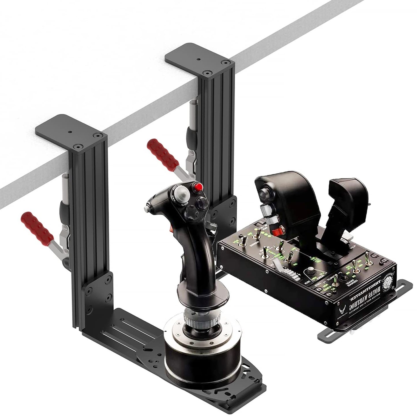 Flight Sim Hotas Desk Mount Compatible with Logitech X56,X52,X52 Pro/ Thrustmaster T-Flight Hotas X,SimTask Farmstick,Sol-R2,T16000M FCS/ VKB