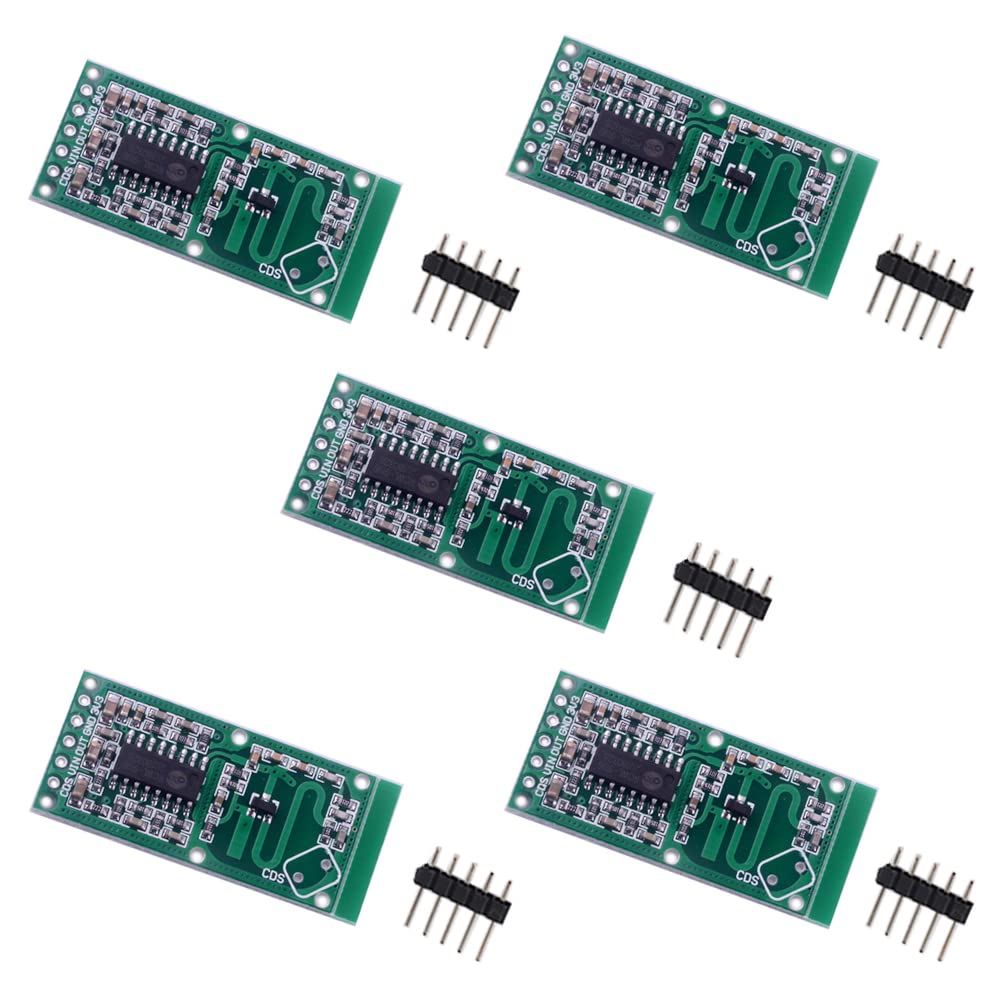 Stemedu 5PCS RCWL-0516 Motion Detection Sensor, Microwave Radar Sensor Switch Module for Arduino ESP8266 Nodemcu Wemos for Animals Detector, Detection